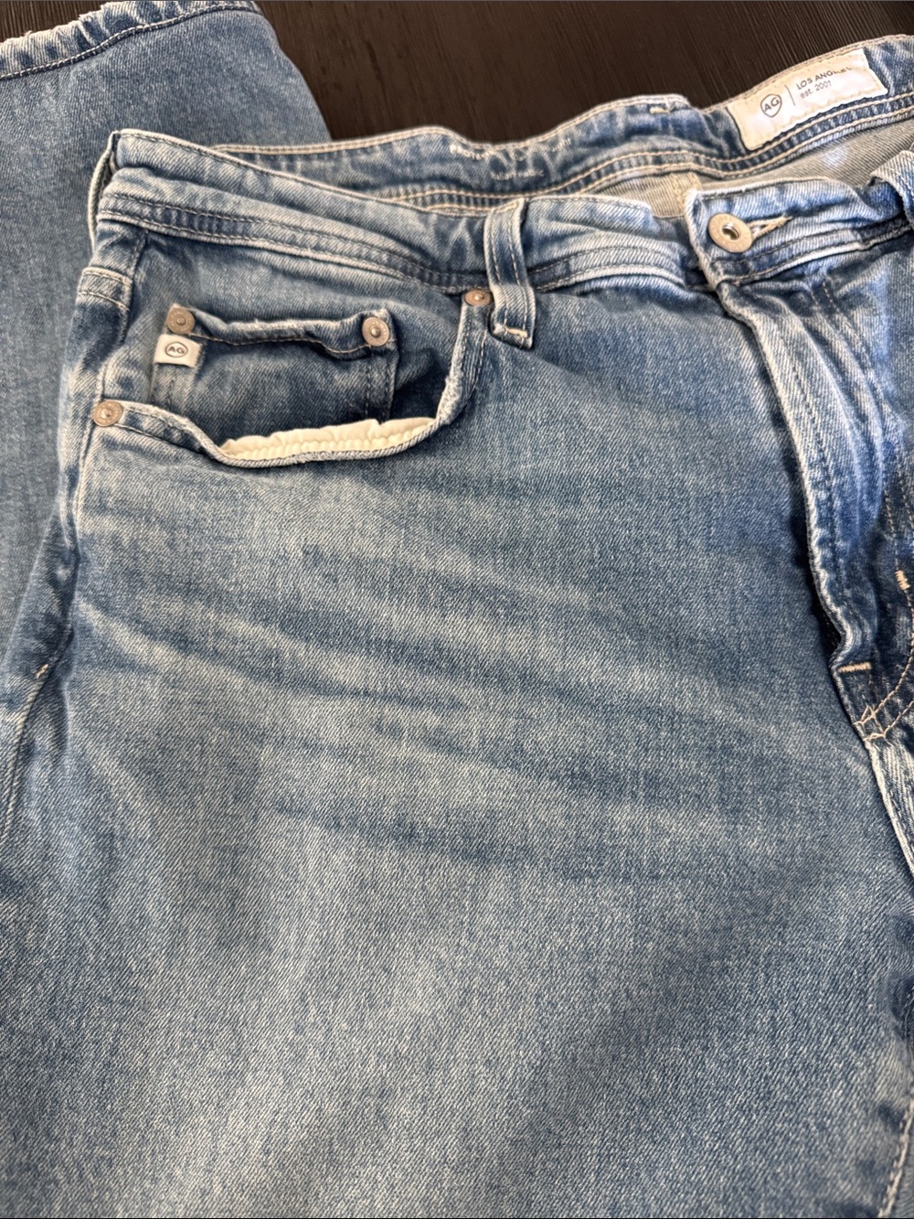 AG Adriano Goldschmied Protege Men’s Jeans Straight Leg Light Wash 34x34 34x24 - Picture 3 of 12